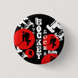 Badge Rond 2,50 Cm Hockey