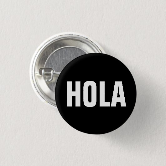 Badge Rond 2,50 Cm Hola (Devant & derrière)