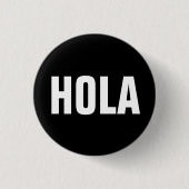 Badge Rond 2,50 Cm Hola (Devant)