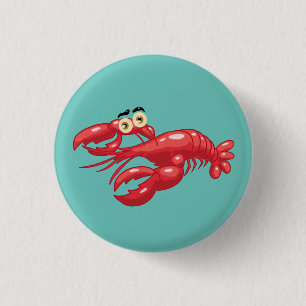 Badge Rond 2,50 Cm homard caricaturé