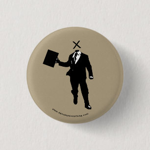 Badge Rond 2,50 Cm homme d'affaires sans tête