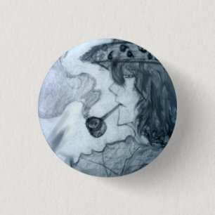 Badge Rond 2,50 Cm homme fumer pipe manga anime