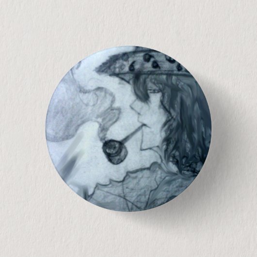 Badge Rond 2,50 Cm homme fumer pipe manga anime (Devant)