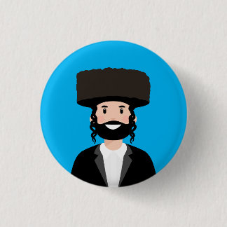 Badge Rond 2,50 Cm Homme juif à Shtreimel casquette