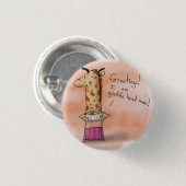 Badge Rond 2,50 Cm Homme principal de girafe (Devant & derrière)