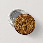 BADGE ROND 2,50 CM HONEY BEE (Devant & derrière)
