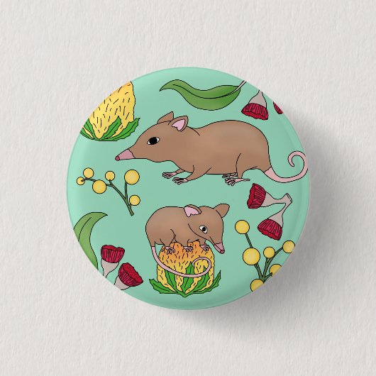 Badge Rond 2,50 Cm Honey Possum (Devant)
