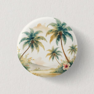 Badge Rond 2,50 Cm Honolulu Voyage Hawaïen de style vintage