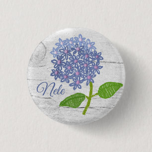 Badge Rond 2,50 Cm Hortensie personnalisée