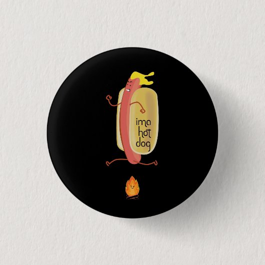 Badge Rond 2,50 Cm Hot Dog Oe Devil (Devant)