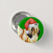 Badge Rond 2,50 Cm Howlidays heureux Lhasa Apso (Devant & derrière)