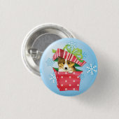 Badge Rond 2,50 Cm Howlidays heureux Sheltie (Devant & derrière)