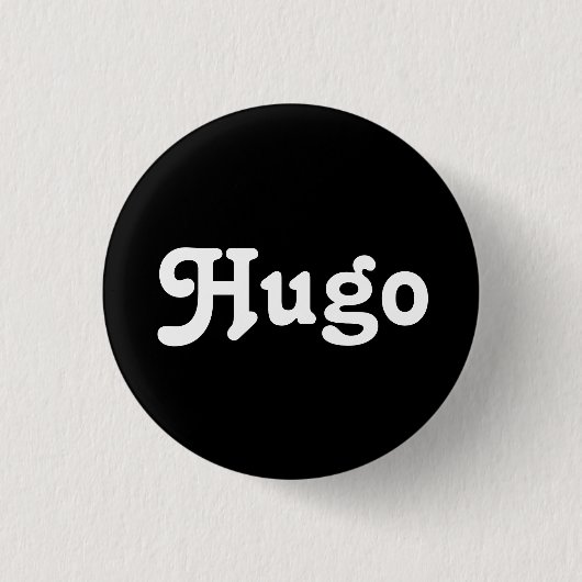 Badge Rond 2,50 Cm Hugo à boutons (Devant)