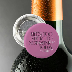 Badge Rond 2,50 Cm Humeur de vin scintillé - Bouton Pinback