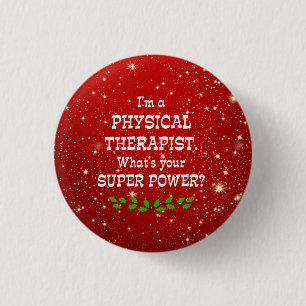 Badge Rond 2,50 Cm Humour physiothérapeute, design de vacances color