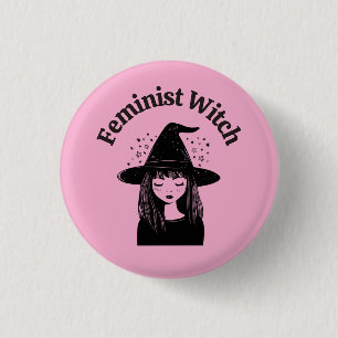 Badge Rond 2,50 Cm Humour politique féministe de sorcières pour l'aut