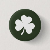 Badge Rond 2,50 Cm Hunter Green avec Shamrock irlandais (Devant)