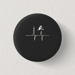 Badge Rond 2,50 Cm Hurdler Heartbeat
