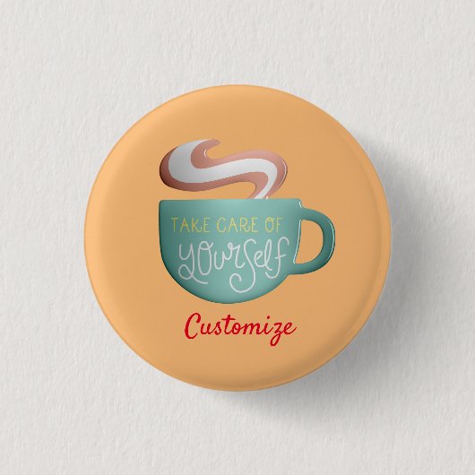 Badge Rond 2,50 Cm Hygge Drink Self-Care Thunder_Cove (Devant)