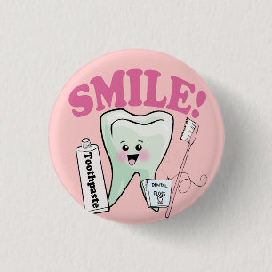Badge Rond 2,50 Cm Hygiéniste dentaire de dentiste