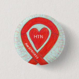 Badge Rond 2,50 Cm Hypertension (HTN) Sensibilisation Épingle à ruban