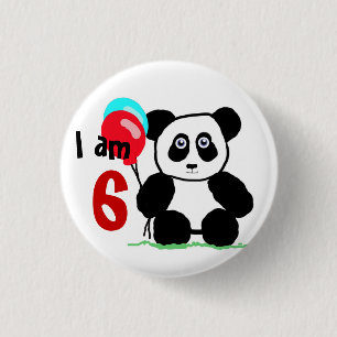 Badge Rond 2,50 Cm I Am 6 - Amusant 6e anniversaire Design pour enfan