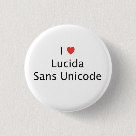 Badge Rond 2,50 Cm I coeur Lucida sans Unicode (Devant)