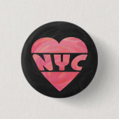 Badge Rond 2,50 Cm I Coeur NYC (Devant)