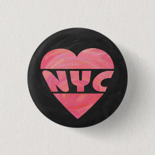 Badge Rond 2,50 Cm I Coeur NYC