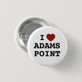 Badge Rond 2,50 Cm I heart Adams Point Button (Devant & derrière)
