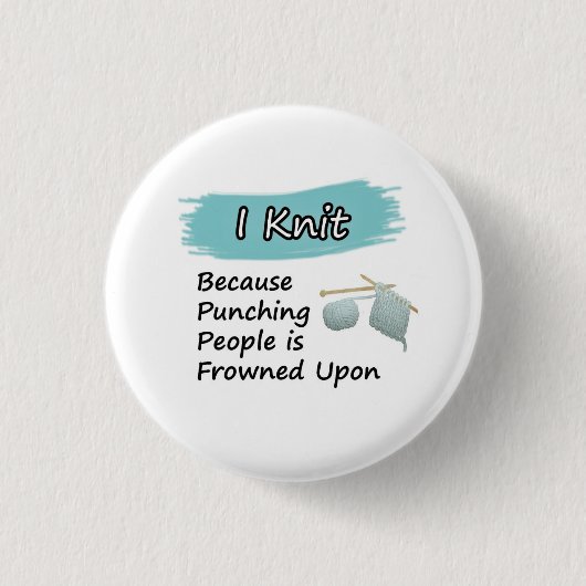 Badge Rond 2,50 Cm I Knit - Bouton (Devant)