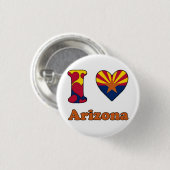 Badge Rond 2,50 Cm I love Arizona (Devant & derrière)