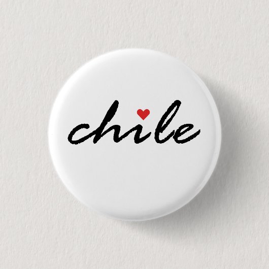 Badge Rond 2,50 Cm I love Chile (Devant)
