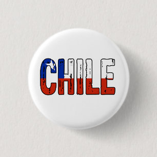 Badge Rond 2,50 Cm I love Chile