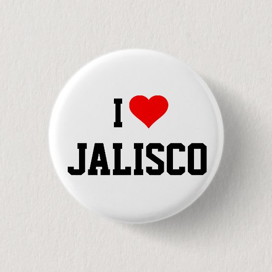 Badge Rond 2,50 Cm I Love Jalisco (Devant)