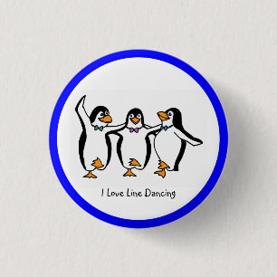 Badge Rond 2,50 Cm I Love Line Dancing