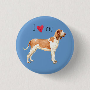 Badge Rond 2,50 Cm I Love my Bracco Italiano