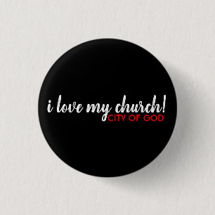 Badge Rond 2,50 Cm i Love my Church Button