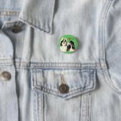 Badge Rond 2,50 Cm I Love my Shih Tzu (En situation)