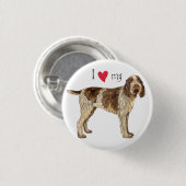 Badge Rond 2,50 Cm I Love my Spinone Italiano (Devant & derrière)