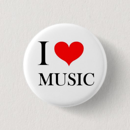 Badge Rond 2,50 Cm I musique de coeur (Devant)