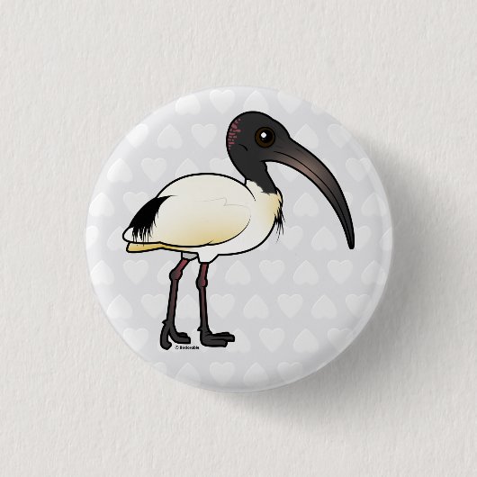 Badge Rond 2,50 Cm Ibis australien Birdorable (Devant)