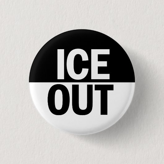 Badge Rond 2,50 Cm ICE OUT Button (Devant)