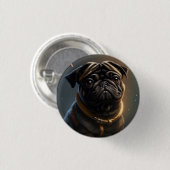 Badge Rond 2,50 Cm Icône : carlin (Devant & derrière)