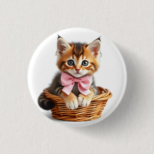 Badge Rond 2,50 Cm Icône : chaton