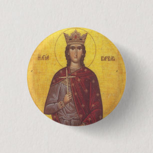 Badge Rond 2,50 Cm Icône de Saint Barbara