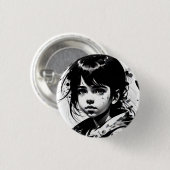 Badge Rond 2,50 Cm Icône : fille (Devant & derrière)