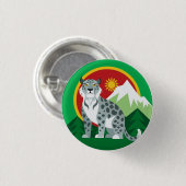Badge Rond 2,50 Cm Icône : léopard des neiges (Devant & derrière)