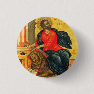 Badge Rond 2,50 Cm icône orthodoxe de saint Marc l'évangéliste