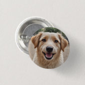 Badge Rond 2,50 Cm Icône : sourire de chien (Devant & derrière)